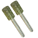 2Pcs 6mm Shank Diamond Coated Cylinder Head Grinding Bit for Rotary Tool - 8mm