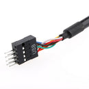 Adapter Cable USB 2.0 9Pin for Motherboard Female to USB 3.0 20Pin Header