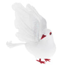 White Artificial Foam Feather Spreading Wings Simulation Dove Wedding Decor
