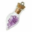 10 pcs Mini Empty Teardrop-shaped Vials Glass Bottles Vial Charm Pendant Te