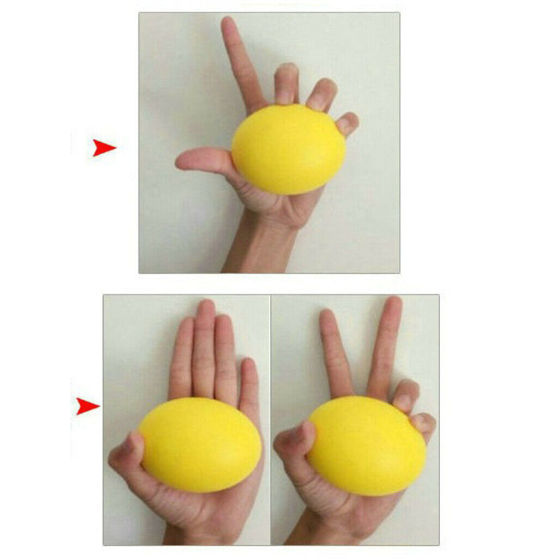2x Hand Squeeze Ball Finger Strengthener Training Exerciser for Arthritis
