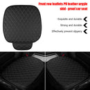49x49cm PU Leather Car Seat Cover Diamond Pattern Front Seat Pad (Black)