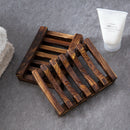 2Pcs Natural Wood Soap Tray Holder Dish Storage Bath Shower Plate Bathroom Wash