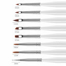 Practical 8X Set Of White Nail Design Brush Pen Fine Detail Tips Drawing Tools