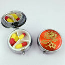 Metal folding pill case medicine organizer box travel makeup storage containe BX