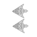 Triangle Brooches Collar Lapel Pins for Men Suits Accessories Retro Hollow