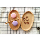 Oval Dinner Plate Wooden Utensils Wood Snacks Dishes Tableware 20x12cm