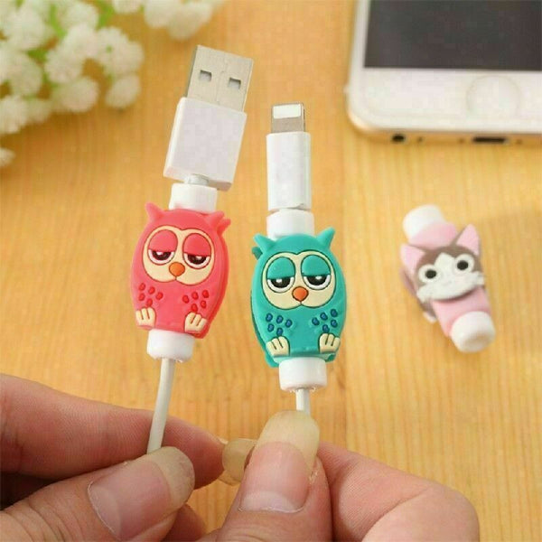 6pcs USB Earphone Owl Shaped Cable Saver Data Charger Protector L M9P0 Hot N3Y0
