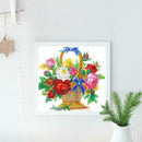 5D DIY Special Shaped Diamond Painting Flower Basket Cross Stitch Craft Kit