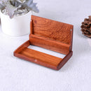 1pc Redwood Name Card Business Card Holder Handmade Box Storage id credit case3C