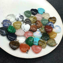 Worry Heart Pocket Stone Palm Crystal Love Carved Puff Healing Balancing B6T8