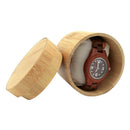 Waterproof Natural Bamboo Cylinder Natural Watch Storage Case with Pillow Travel