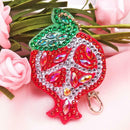 5pcs DIY Fruits Full Drill Special Shaped Diamond Painting Keychains Gifts