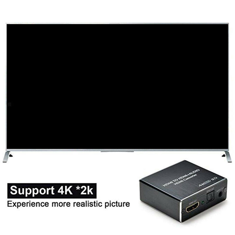 HDMI Audio Splitter 4K Audio Extractor HDMI To Optical SPDID & 3.5mm Audio