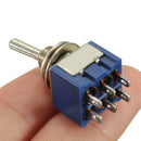 10pcs On-Off-On 3-Way Mini Toggle Switch 6-Pin 6A 125VAC New High Quality
