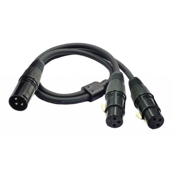 3-Pin XLR Audio Balance Microphone Cable Female To Dual Male Extension