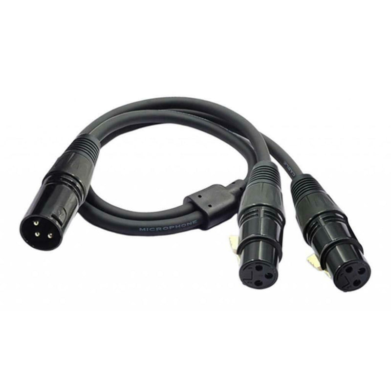 3-Pin XLR Audio Balance Microphone Cable Female To Dual Male Extension