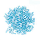 100Pcs Fully Insulated Blue Female Electrical Spade Crimp Connector Termin QKQ