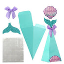 20Pcs Mermaid Favor Box Birthday Party Decorations Diy Paper Box Baby Showe