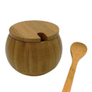 Kitchen Bamboo Natural Salt Shaker Household Spice Bottle With Lid Storage  U4I4