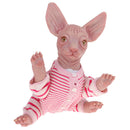 Knitted Rompers Clothes for 18" Reborn  Cat Mold Canadian Hairless Cat
