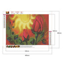 Diamond Painting Red Rose Full Round Rhinestone Picture DIY 40x30cm (c1002)