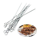 10Pc Long BBQ Barbecue Skewers Kebab Grill Needle-Cooking 340* Steel Sticks B7M2