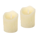 2pcs Realistic Plastic Wax LED Candle Swinging Flame Battery Powered Flameless