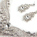 Bridal Rhinestone Necklace Earrings Jewelry Set Crystal Collar Party Jewe 3C