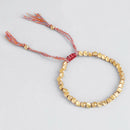 Tibetan Braided Knitting Copper Beads Lucky Rope Bracelet Bangle Unisex Jew3 Gw