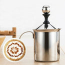 Manual Milk French Press Coffee Maker Stainless Steel Hand Pump Milk Foamer G7A8