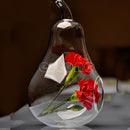 Hot Sell Home Decor Pear Crystal Vase Planter Terrarium Container Hydroponic Pot