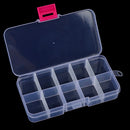 1Pc 10 Compartments Clear Plastic Storage Box Jewelry Screw Organizer Contai -Q