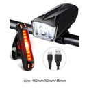 ABS Mountain Bike USB Rechargeable Headlight+Tail Light Set Cycling Tackles
