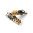 2pcs T10 COB RGB LED 6SMD Car Wedge Side Multicolor Light Bulbs Remote Con JR