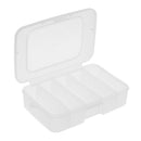 5 Cells Clear Fishing Accessories Holder Tackle Box Beads Snaps Storage Case