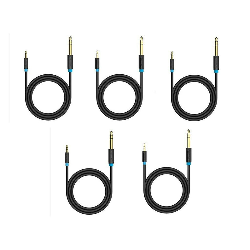 5x 3.5mm To 6.5/6.35mm Adapter Aux