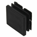 Square Table Chair Leg Tube Pipe Feet Insert Cap 25mmx25mm 20pcs Black