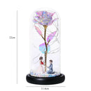 LED Foil Rose Glass Dome Fairy String Night Light for Valentine (Proposal) A