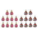 20x Chic Accessories Glass Ball Charms Beaded Pendant DIY Jewelry Craft Gift