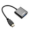 HDMI to VGA Port Male to Famale 1080P Converter Adapter w/3.5mm Audio Cable #gib