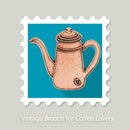 Creative Coffee Pot Cup Brooch Retro Jacket Badges Jewelry Gift (Style 2)