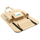 Auto Car Seat Back Multi-Pocket Storage Bag Organizer Holder Accessory Beige OZ