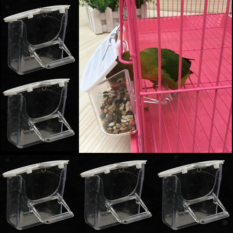 5pcs Starling Tiger Skin Peony Finch Small Birds Parrots Food Feeding Container