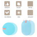 Car Rearview Mirror Anti Fog Membrane Rainproof Window Clear Film with Kit
