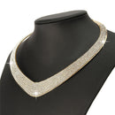 Fashion Jewelry Chain Pendant Crystal Choker Chunky Statement Bib Necklace Ho3c