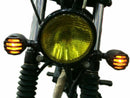 1 Pair DC 12V Universal Motorcycle Amber Turn Signals  Lights Indicator Black