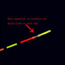 100PCS 37mm Night Float Lights Fishing Fluorescent Dark Glow Sticks Rod