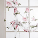 Flower Roman Curtain Window Sheer Balloon Curtain Cafe Kitchen Bedroom