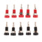 10 Pcs Black & Red Premium Copper PA Banana Plug Connectors Banana Jack Socket